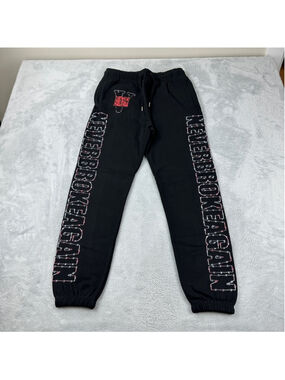 Vlone x Never Broke Again NWOT Black Sweatpants Men's Size Small 100% Cotton